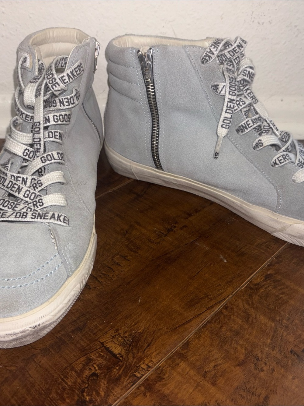 Golden Goose Deluxe Brand high-top suede sneakers in a grey Men’s 10 New - Picture 2 of 6